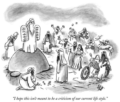 "I hope this isn't meant to be a criticism of our current life style."
