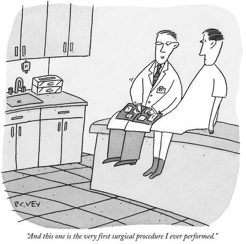 "And this one is the very first surgical procedure I ever performed."