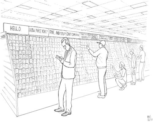 Greeting card sections.