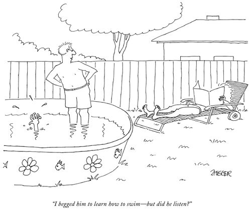 "I begged him to learn how to swim—but did he listen?"
