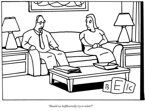 "Should we halfheartedly try to relate?"