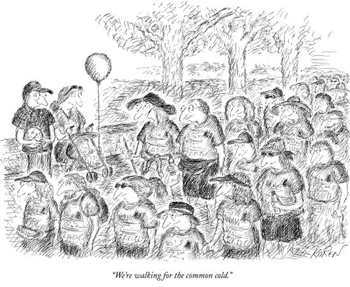 "We're walking for the common cold."