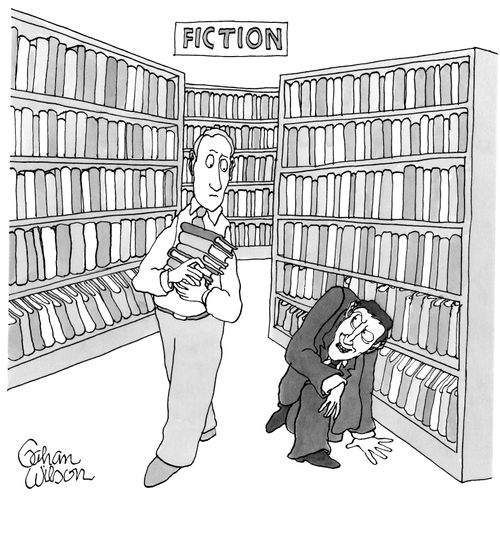 "I'd just like to congratulate you on how skillfully you've hidden my novel!"