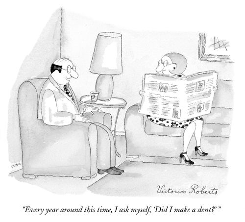 "Every year around this time, I ask myself, 'Did I make a dent?'"