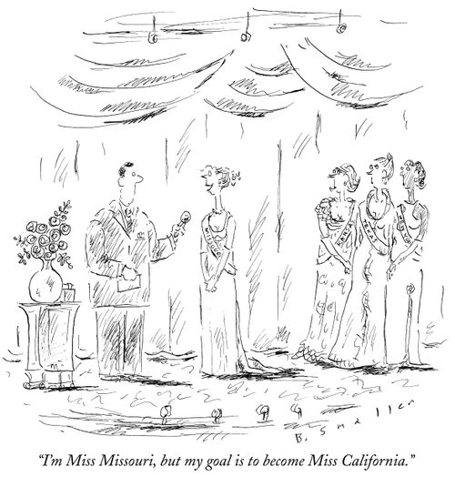 "I'm Miss Missouri, but my goal is to become Miss California."