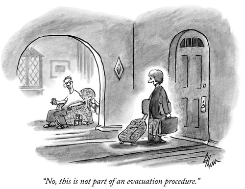 "No, this is not part of an evacuation procedure."