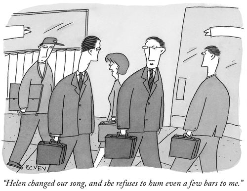 "Helen changed our song, and she refuses to hum even a few bars to me."