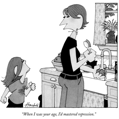 "When I was your age, I'd mastered repression."