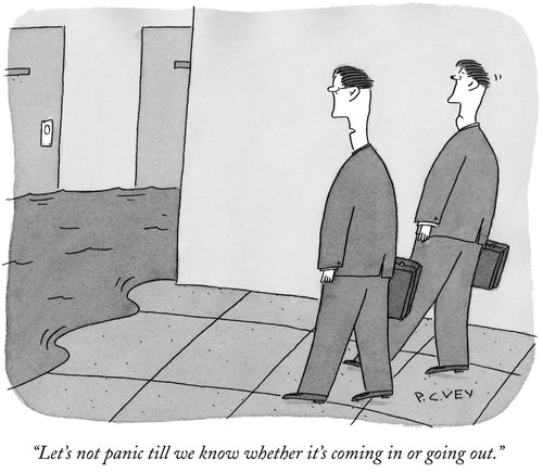 "Let's not panic till we know whether it's coming in or going out."