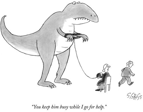 "You keep him busy while I go for help."