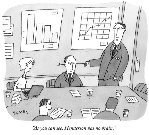 "As you can see, Henderson has no brain."