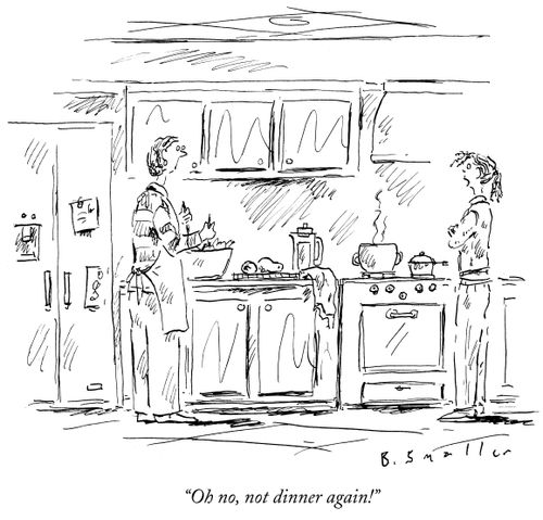 "Oh no, not dinner again!"