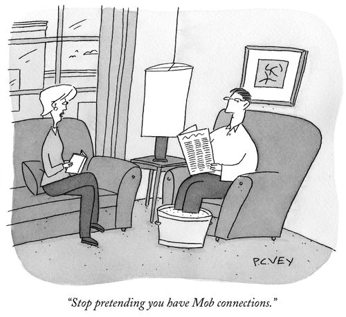 "Stop pretending you have Mob connections."