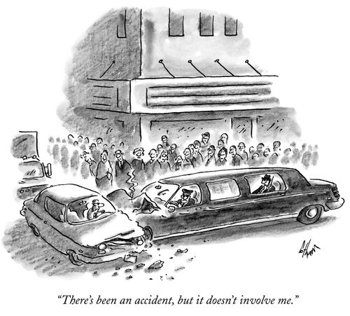 "There's been an accident, but it doesn't involve me."