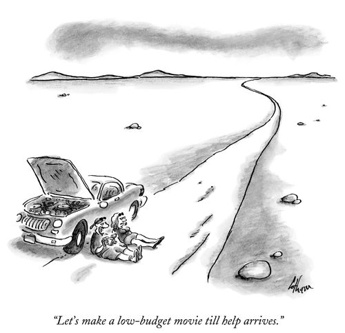 "Let's make a low-budget movie till help arrives."