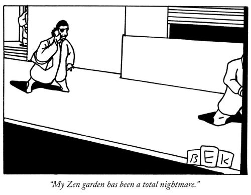 "My Zen garden has been a total nightmare."