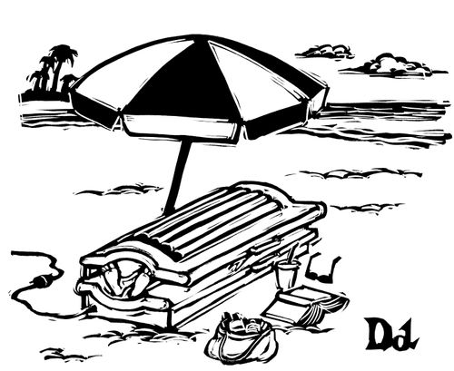 Tanning Machine on the beach