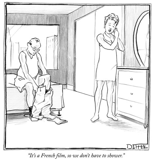 "It's a French film, so we don't have to shower."