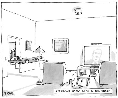 Superman Heads Back To The Fridge
