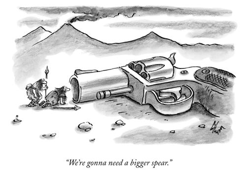 "We're going to need a bigger spear."
