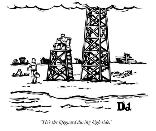 "He's the lifeguard during high tide."
