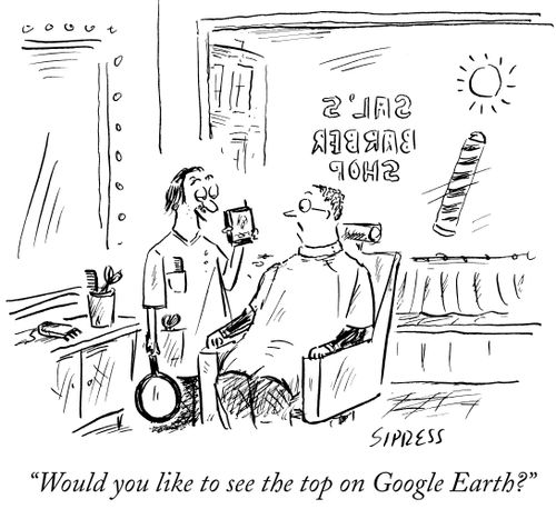 "Would you like to see the top on Google Earth?"
