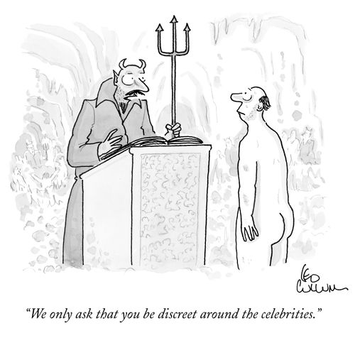 "We only ask that you be discreet around the celebrities."
