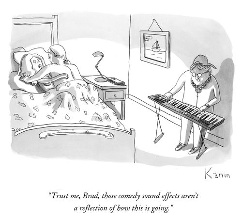 "Trust me, Brad, those comedy sound effects aren't a reflection of how this is going."