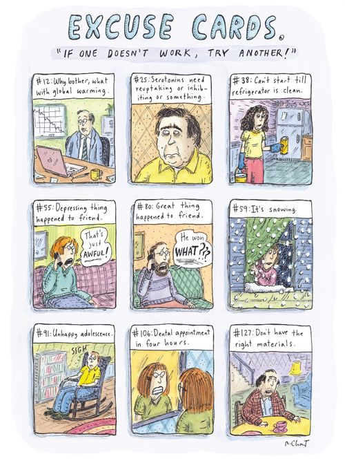 Excuse Cards: "If one doesn't work, try another!"