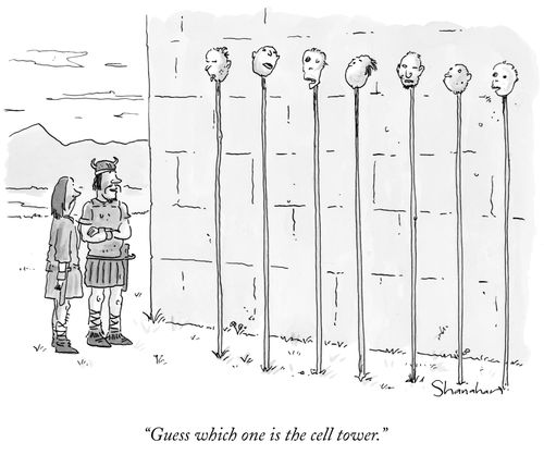 "Guess which one is the cell tower."