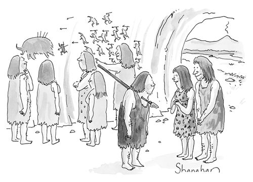 A caveman art exhibition 
