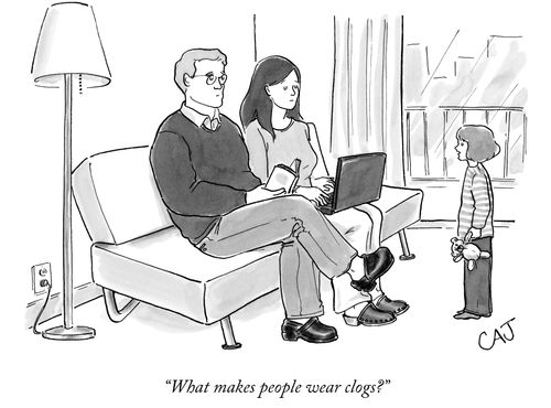 "What makes people wear clogs?"