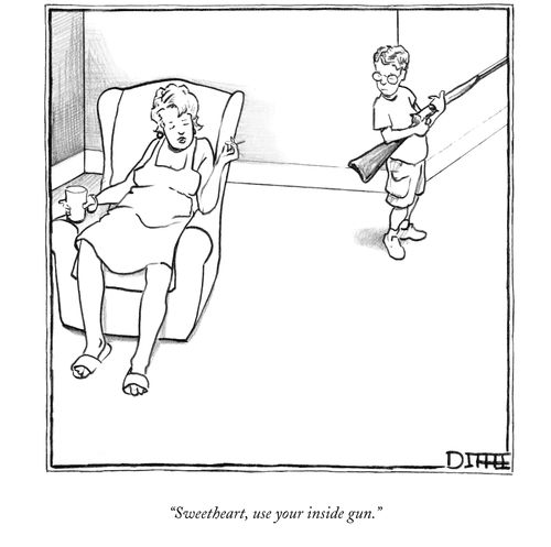 "Sweetheart, use your inside gun."