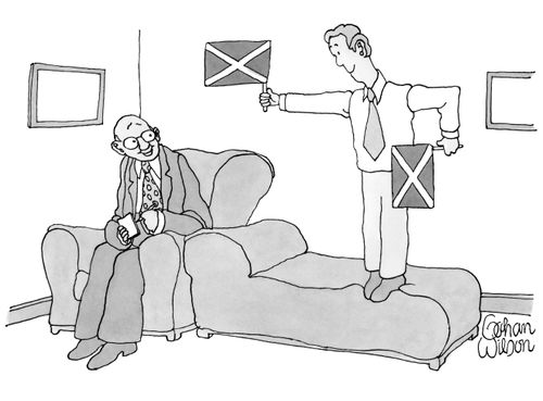 Man using flag semaphore in a therapy session.