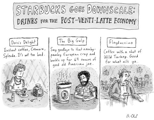 Starbucks goes downscale: drinks for the post-venti-latte economy