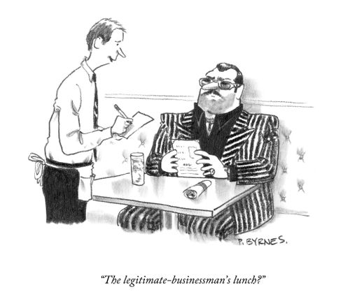 "The legitimate-businessman's lunch?"