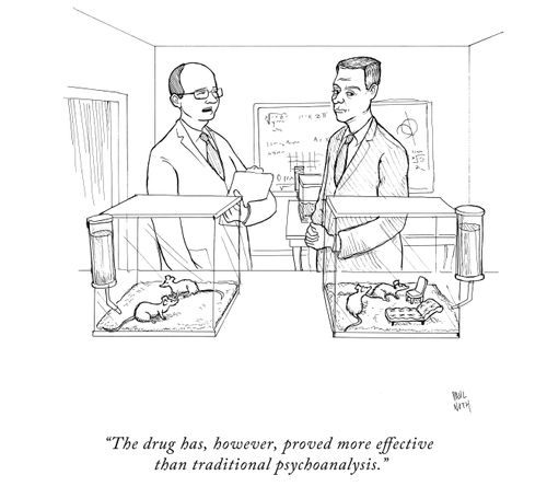 "The drug has, however, proved more effective than traditional psychoanalysis."