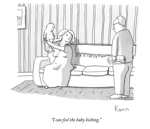 "I can feel the baby kicking."