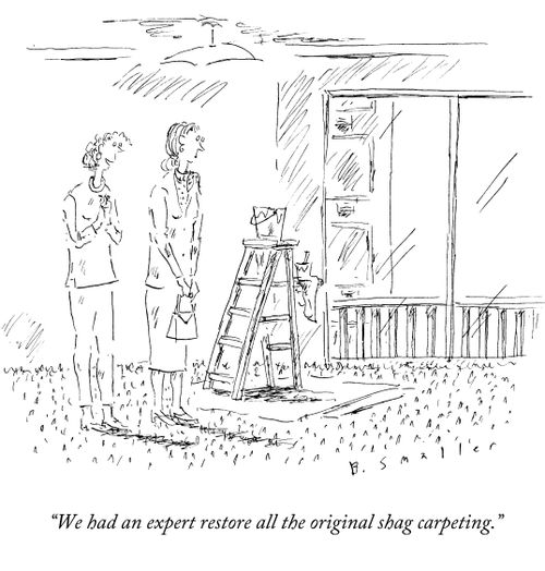 "We had an expert restore all the original shag carpeting."