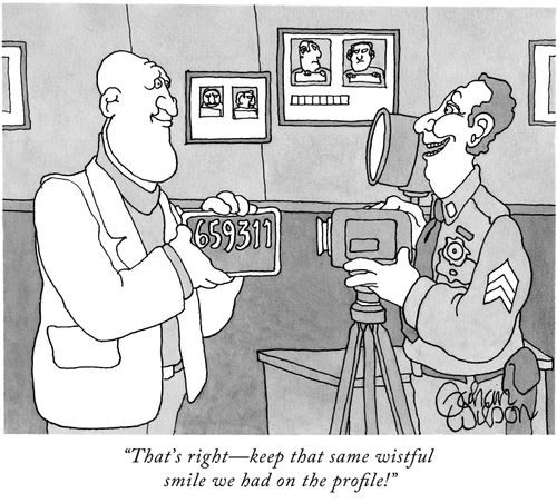 "That's right—keep that same wistful smile we had on the profile!"
