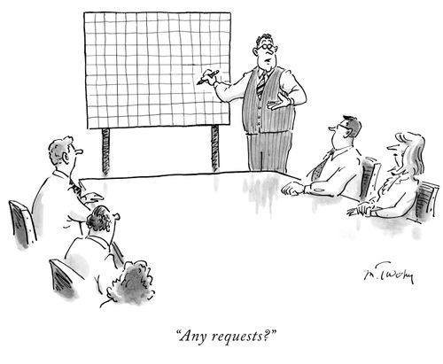 "Any requests?"