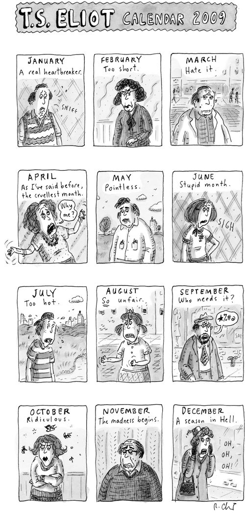T.S. Eliot calendar.