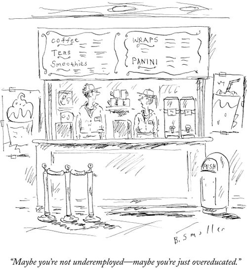 "Maybe you're not underemployed - maybe you're just overeducated."