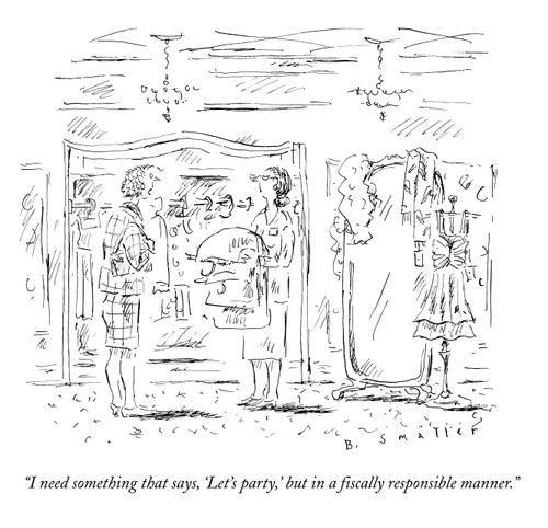 "I need something that says, 'Let's party,' but in a fiscally responsible manner."