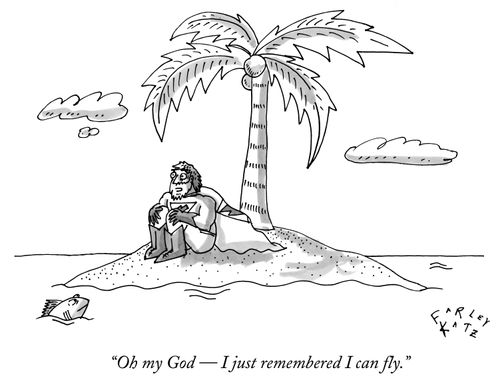 "Oh my God -- I just remembered I can fly."