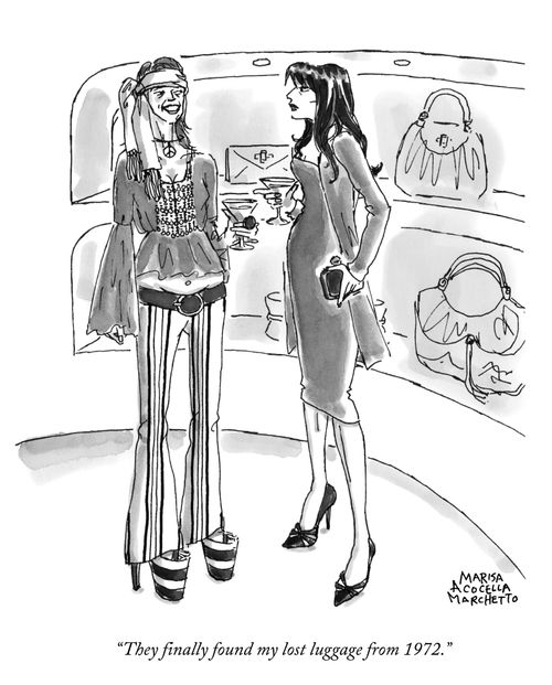"They finally found my lost luggage from 1972."