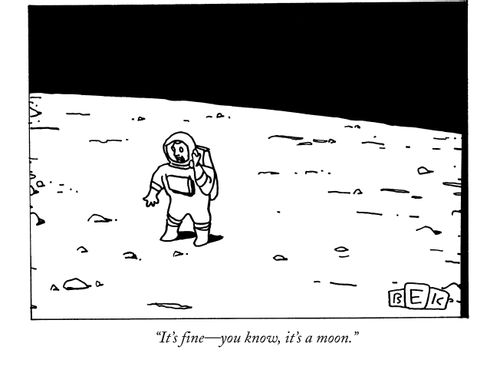 "It's fine - you know, it's a moon."