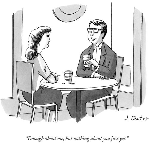 "Enough about me, but nothing about you just yet."