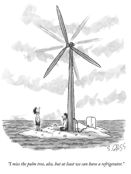 "I miss the palm tree, also, but at least we can have a refrigerator."