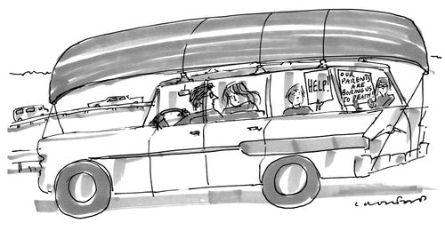  Bored children on a long car trip